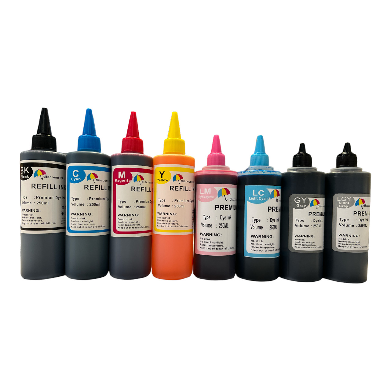 8x250ml refill ink for Canon PIXMA PRO-100 Wide-format printer CLI-42 cartridges