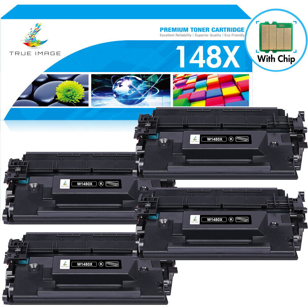1-4 High Yield Black Toner (WITH CHIP) For HP 148X W1480X LaserJet Pro 4001 4101