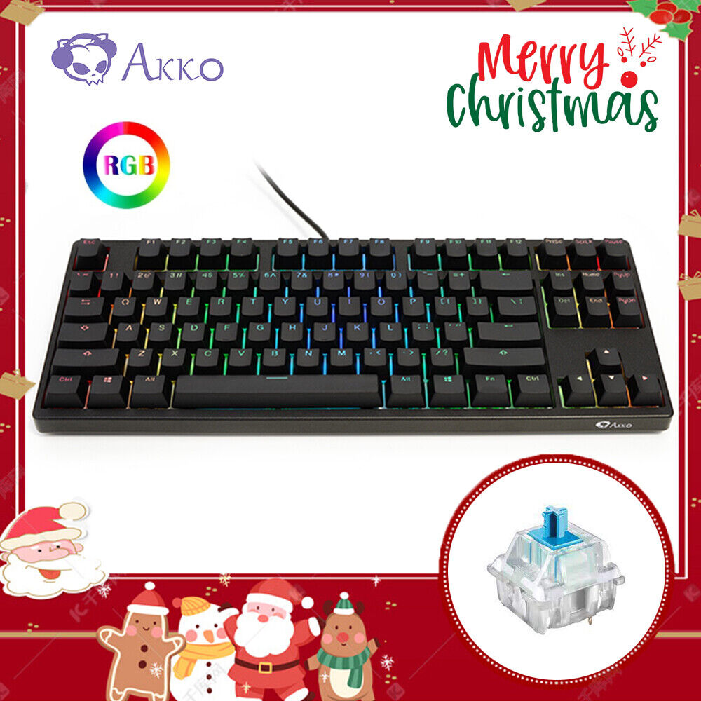 Akko 3087S Gaming Mechanical Keyboard 87Key TKL Led RGB Backlit Cherry RGB Blue