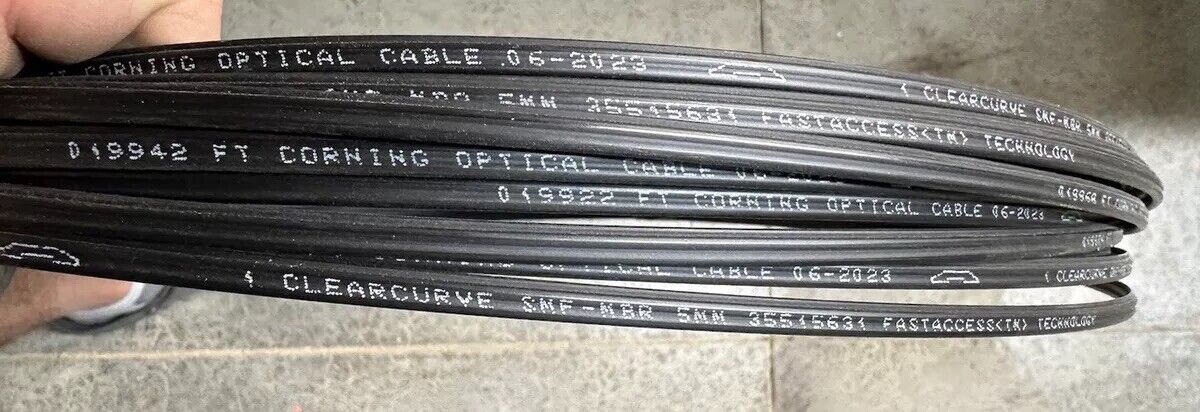 Corning Fiber Optical Cable Clearcurve SMF-MBR 5MM Fast Access Technology 80 Ft.