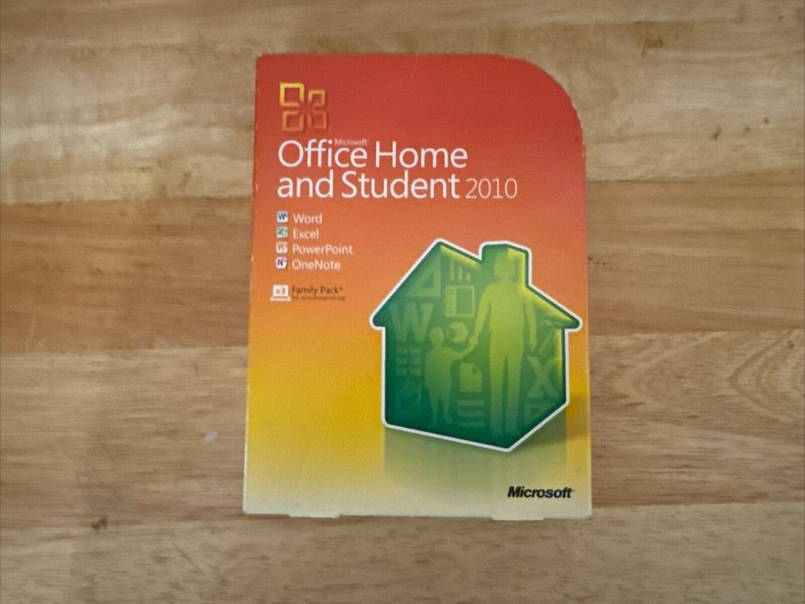 Microsoft Office Home & Student 2010 Software for Windows W/Key - Family Pack