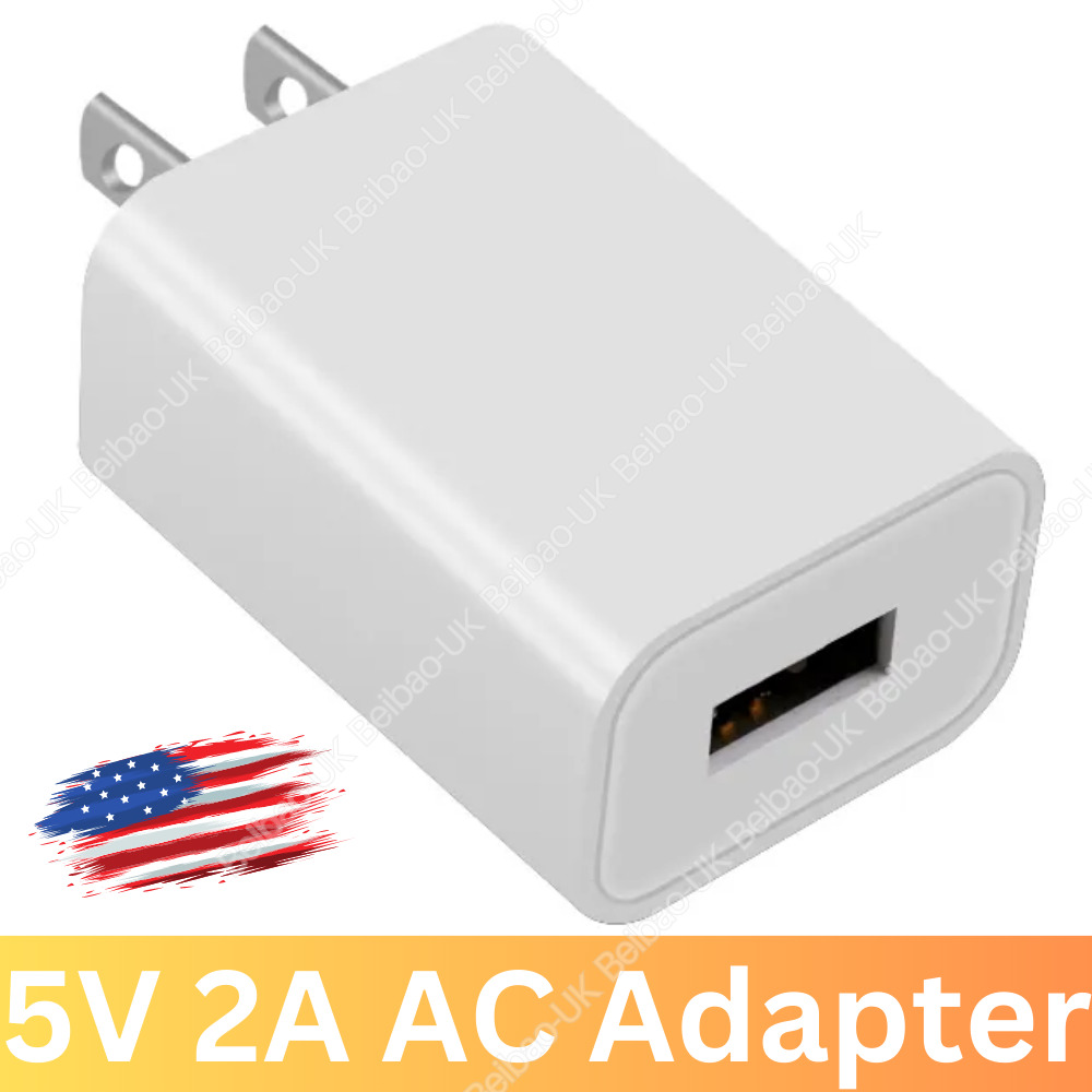 5V 2A USB Port Wall Charger AC-DC Power Adapter Converter US For iPhone Samsung 