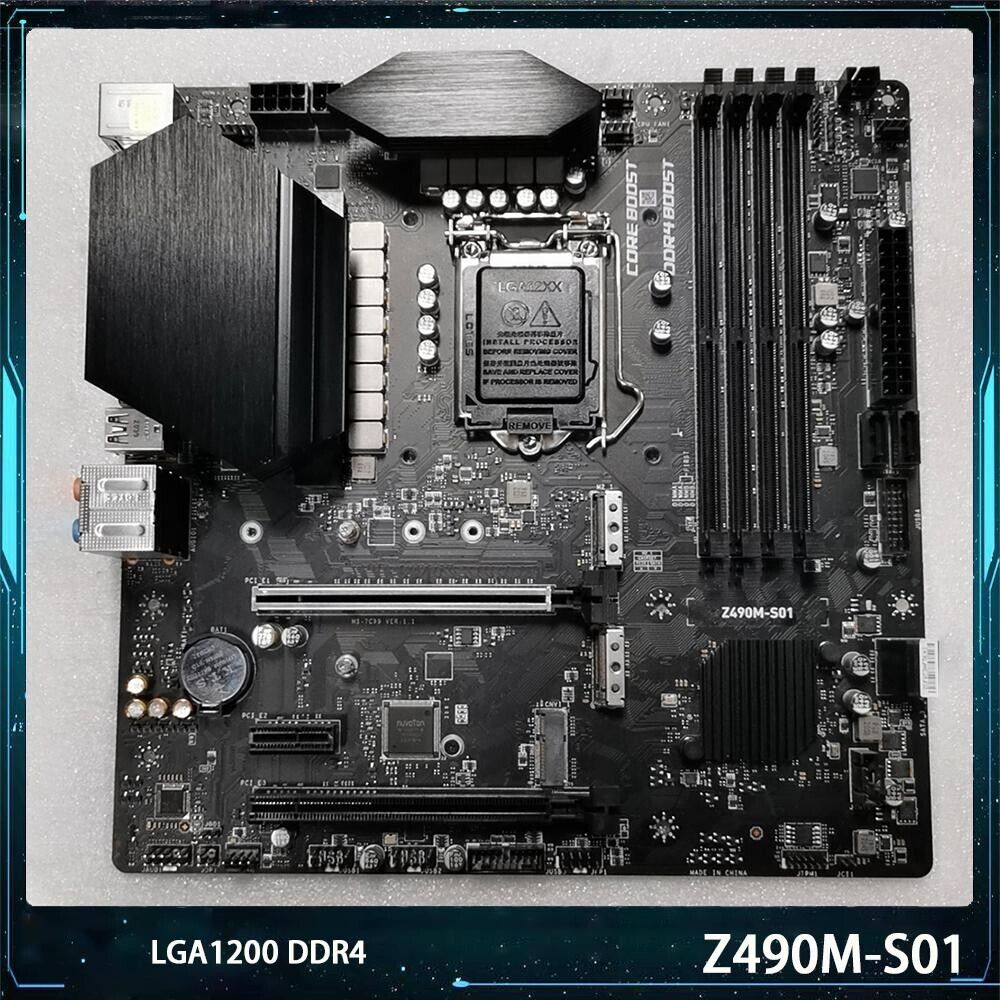 MSI Z490M-S01 LGA 1200 DDR4 Intel Z490 SATA 6Gb/s  Micro ATX Intel Motherboard