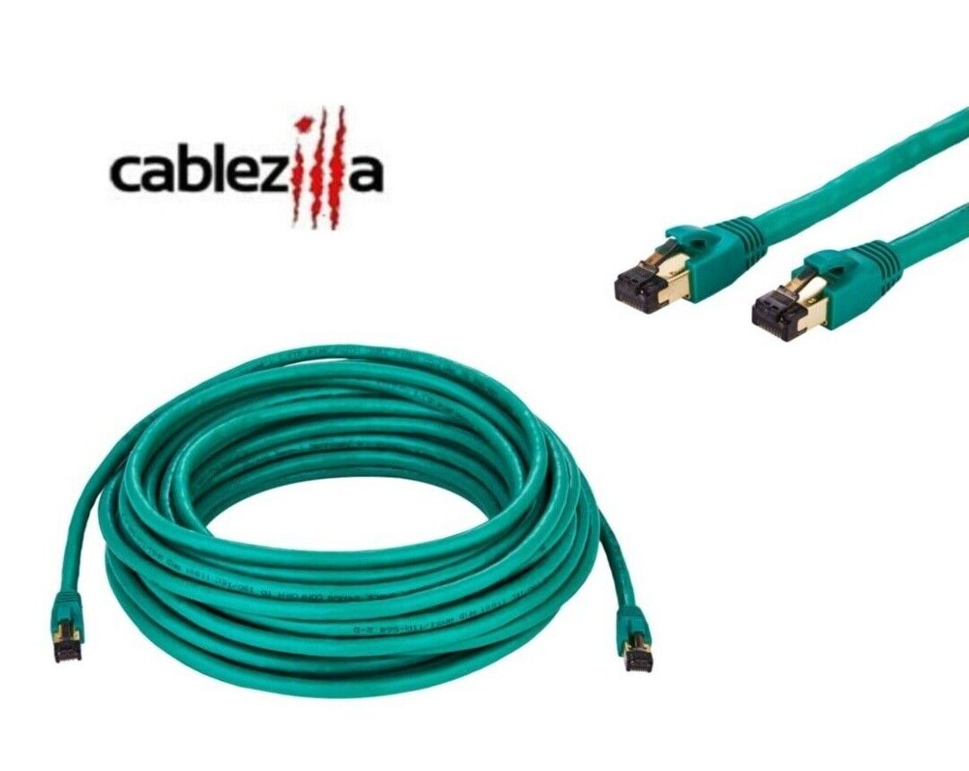 Cat8 SFTP High Speed Ethernet Patch Cord 2GHz LAN Wire 0.5FT-75 FT Green LOT