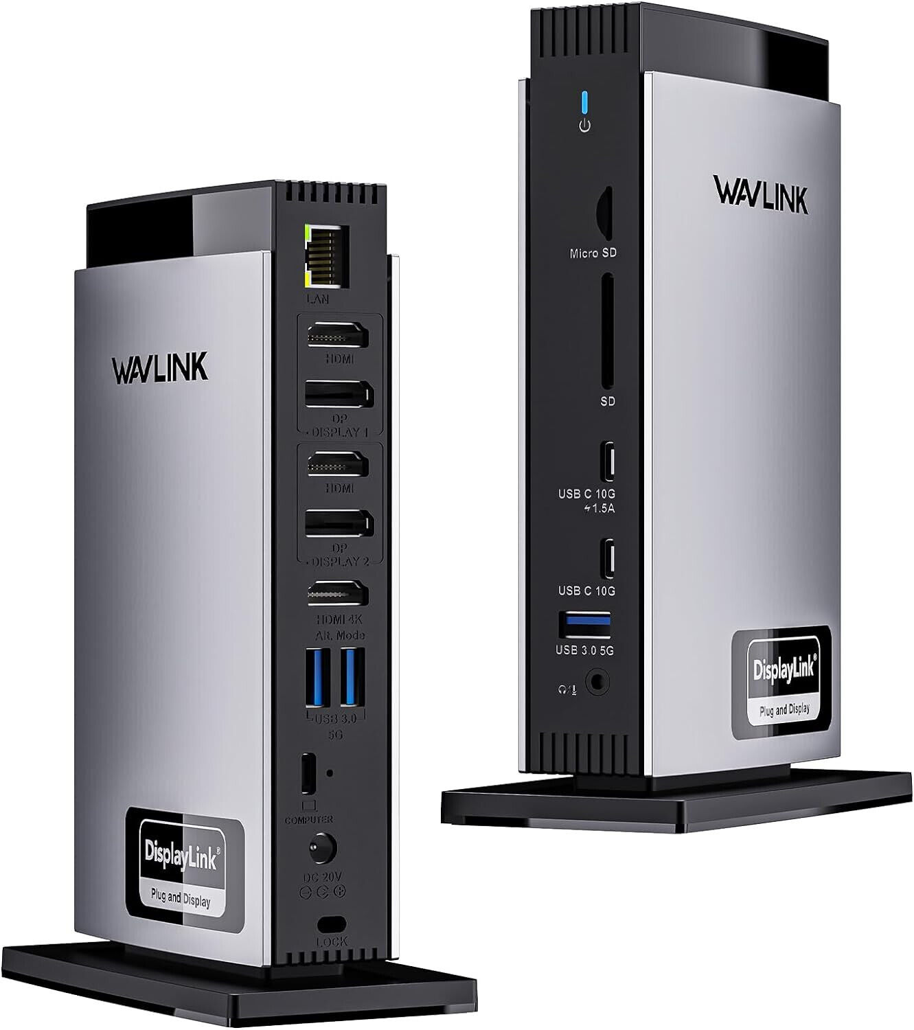 New - WAVLINK USB C DisplayLink Docking Station 15 in 1 with 3 HDMI