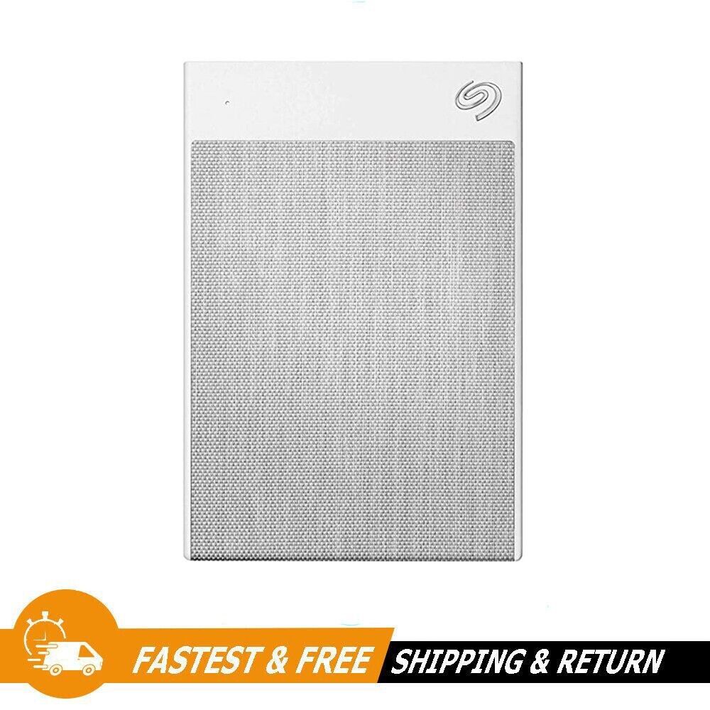 Seagate Backup Plus Ultra Touch 1TB USB 3.0 Portable HD, White (STHH1000402-RC)