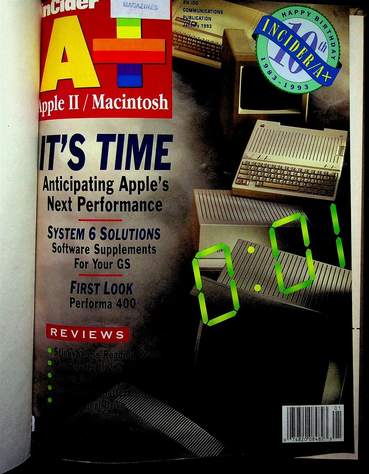 6 Issues Incider A+ Apple II Macintosh Bound Magazine January To July 1993