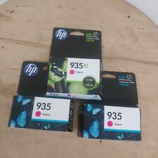 Lot of 3 Genuine HP 935 & 935XL Magenta Ink Cartridges NOS Expired picture