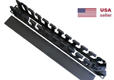 1U 1RU Horizontal Cable Management with Cover- Same Day Shipping- USA Seller picture