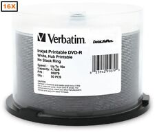 100-Pak Verbatim 16X WHITE INKJET HUB DataLifePlus 4.7GB DVD-R, Verbatim 95079 picture