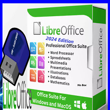 Libre Office 2024 ~ Pro Edition USB Spreadsheets ~ Windows & MAC Software Suite picture