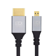 CY Micro/Mini HDMI to HDMI 2.1 8K 4K Ultra-Slim Cable Type-A to Type-C/D picture