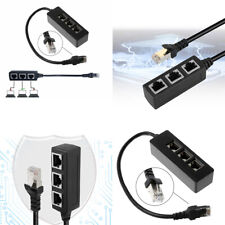 US 1-2 Pack RJ45 Cable Splitter Ethernet Adapter 1 To 3 Port LAN Network Plug picture