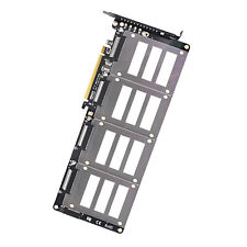 NEW U.2 SSD to PCIe X16 Adapter PCIE 4.0 to 4 Disk U.2 SFF-8639 SSD Riser CardXI picture