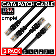 2 PCS Black Cat6 Cable Cat 6 Ethernet Patch Cord 10Gbps Internet Cable UTP Wire picture