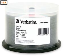 50-Pak Verbatim DataLifePlus Shiny-Silver 16X DVD-Rs, Verbatim 95203 picture