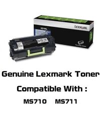 Half New Genuine Lexmark 521HL Toner Cartridge 50% MS711 MS710 NO BOX 52D1H00 picture