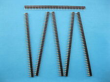 120 pcs 2.54mm L7.43mm 1x40 40pin Breakable Pin Header Male Single Row Strip New picture