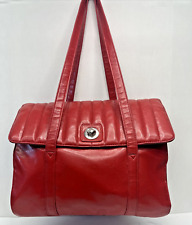 Buxton Large Faux Leather Bright Red Laptop Shoulder/Messenger Briefcase Bag picture