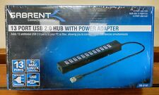Sabrent 13 Port High Speed USB 2.0 Hub with Power Adapter and 2 Switches HB-U14P picture