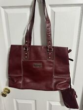 Franklin Covey Red Leather Laptop Bag picture