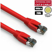 1Ft - 50Ft Cat.8 Shielded 2GHz 40G RJ45 Network LAN Ethernet S/FTP Lot Cable Red picture