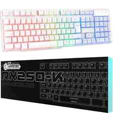 Orzly Hornet RX250-K White RGB Gaming Keyboard USB 2.0 -NEW picture