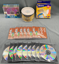 Sony DVD-R 4.7GB 120 Min 16X Blank Media Disc Mixed Lot 70+ DVD's & 50 Sleeves picture