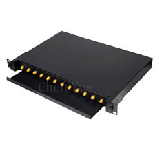 1U 19'' 12 Cores Drawer Sliding Type Fiber optic Terminal Box ST UPC Patch Panel picture