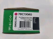 Genuine Lexmark 78C1XM0 Magenta Extra High Yield Return Program Toner Cartridge picture
