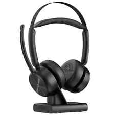 EMEET GeniusCall Wireless On-Ear Headset with Charging Base Black Bluetooth 5.2 picture