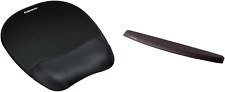 Memory Foam Optical Friendly Mouse Mat with Wrist Support, Black & Memory Foam K picture