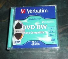 NEW Pack of 3 Verbatim mini DVD-RW Discs for Camcorders 30min SP 1.4GB picture