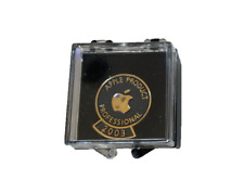 VINTAGE RARE APPLE Pin Gold Black w/Apple Product Professional and 2003 Banner picture
