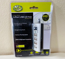 Gear Head Energy Saving 4-Port USB 2.0 Hub Silver/Black in Color picture