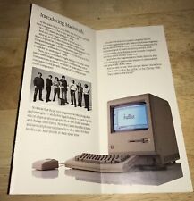 RARE 1984 Macintosh 128K M0001 Apple Dealer Fold-Out Advertising Brochure NICE picture