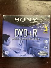 SONY DVD+R Recordable 1x-16X 120 min 4.7 GB 3 Pack 2005 Blank DVDs picture