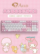 AKKO My Melody 3087 3108 PBT Mechanical Keyboard Game Wired Keyboards Keypads  picture