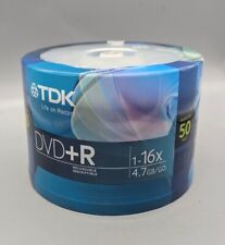 TDK DVD +r 1-16x4.7gb/go New Sealed Discs 50 Pack picture