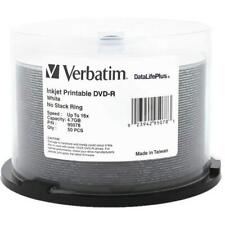 Verbatim 95078 DVD-R Media 16 x 4.7 GB Spindle DataLifePlus White 50-pk picture