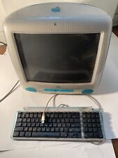1998 Apple iMac G3  Computer with Keyboard  Blueberry Powers Up Screen Blank picture
