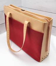 “Franklin Covey” Red Canvas & Leather Laptop Bag – 14” picture