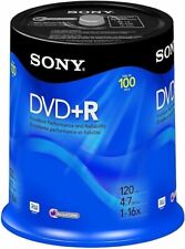 Sony DVD+R 4.7 GB Printable Recordable DVD's - 100 Disc Spindle Pack picture