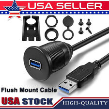 Car Dash board Flush Mount USB3.0 Socket Extension Panel Cable one/Dual Port picture