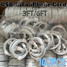100x PD USB Type C Fast Charger Cable For Apple iPhone 14 13 12 11 Pro Max XR XS picture