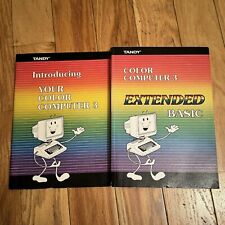 VTG 1986 Set of 2 Tandy Color Computer 3 Extended BASIC Introducing Manuals picture