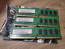 6GB (3 x 2GB) Micron MT16HTF25664AY-800E1 PC2-6400U DDR2 CL6RAM UNTESTED picture