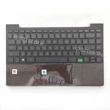 For HP ENVY 13-BA Wood Wolden Palmrest Upper Case Keyboard Touchpad Brown 13'' picture