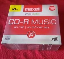 Maxell 10PK CD-R Music Recording 32x 80 Min 700 MB Compact Disc New picture