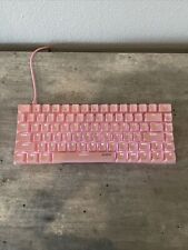 AJAZZ AK33 Cute Pink Mechanical Keyboard Blue Switches White LED Backlit PC picture